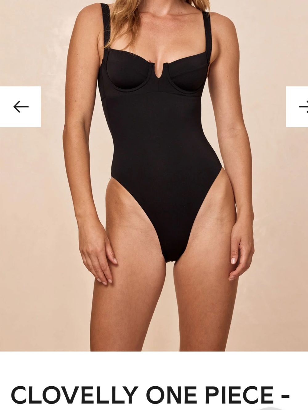 NWT Monday Swimwear Clovelly One Piece - Black